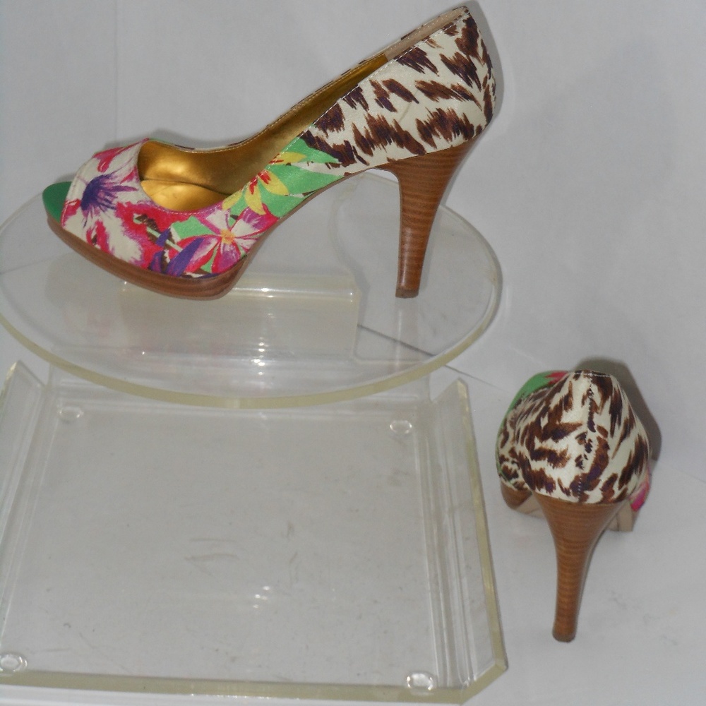 Nine West Peep Toe Multi-Color Classic Pumps - image 6